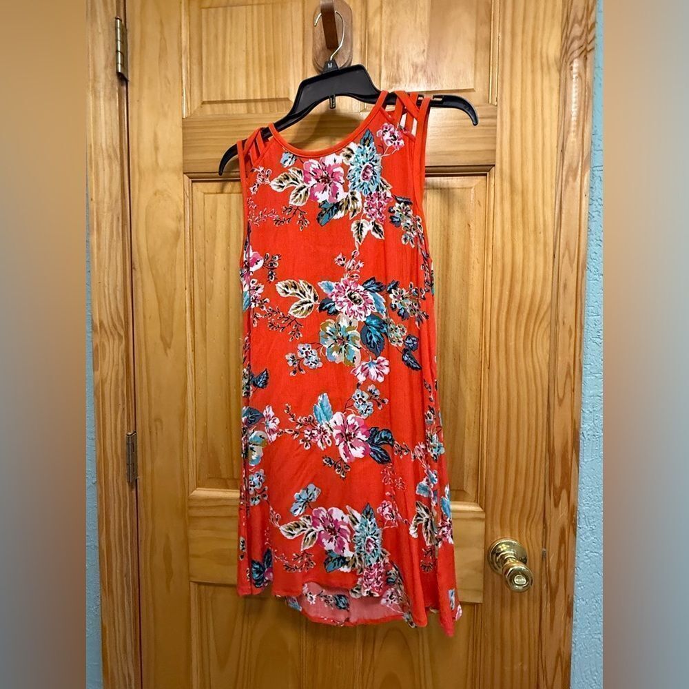 NWOT Speechless bright orange printed dress size S